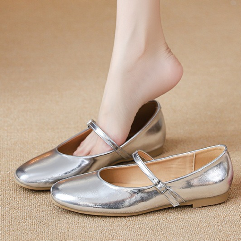Silver Ballet Flats Shoes Wome - Women Shoes Elegant review and price