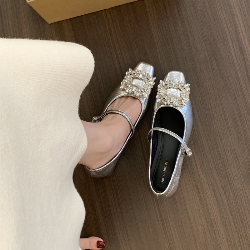 Silver Flat Bottom French Styl - Women Shoes Elegant review and price